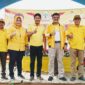 Sejumlah kader Golkar berfoto bersama PLT Ketua Golkar Sulbar Ibnu Munzir 