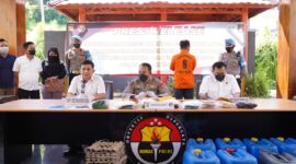(press release pengungkapan Bandar-Pengedar sabu di Majene, foto: hms)