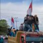 (ratusan mahasiswa yang tergabung dalam aliansi Sulbar bergerak demo di DPRD Sulbar,)