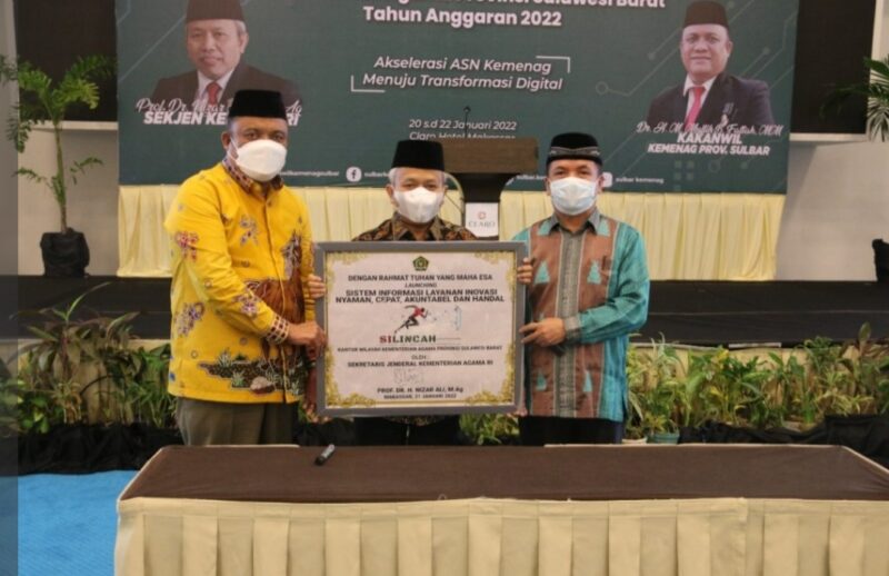 (kanwil Kemenag Sulbar luncurkan aplikasi silincah, foto: hms)