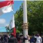 (aksi demonstrasi mahasiswa di halaman kantor Bupati Majene, foto: hms)