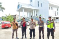 (personil Polresta Mamuju Amankan Perayaan Kenaikan Isa AlMasih, foto: hms)