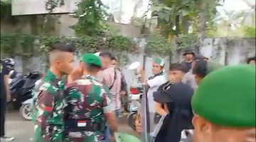 Demo HMI Mamuju Soal Kasus Uang Palsu di BI Sulbar Tegang, Ada Oknum TNI Bertindak Represif