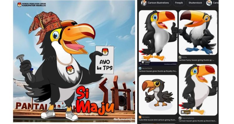Desain maskot Rian (kiri), foto: ist