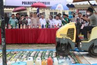 Polisi musnahkan miras hasil Operasi Pekat Marano, dok.istimewa