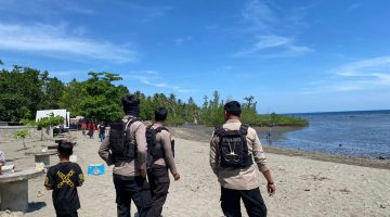 Personel Polres Mateng Patroli Kesejumlah Kawasan Wisata