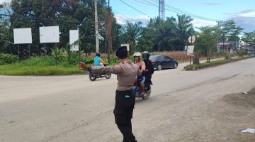 Wujudkan Kamseltibcarlantas dan Rasa Aman Personel Polres Mateng Giat Strong Point