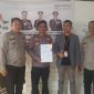 Aipda Hasan ditemani kuasa hukumnya melapor ke Polda Sulbar, dok.istimewa