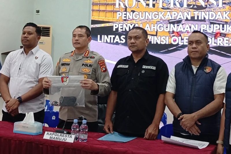 Polresta Mamuju merilis kasus penyelundupan pupuk subsidi, dok.istimewa