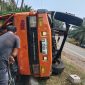 Truk terguling di Mamuju Tengah, dokumen.istimewa